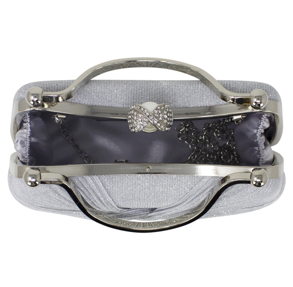 Bow Diamante Clutch Bag