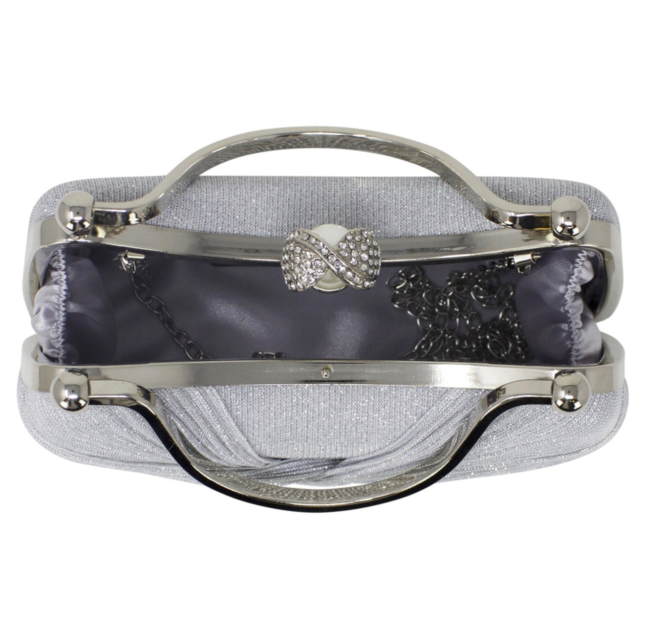 Bow Diamante Clutch Bag
