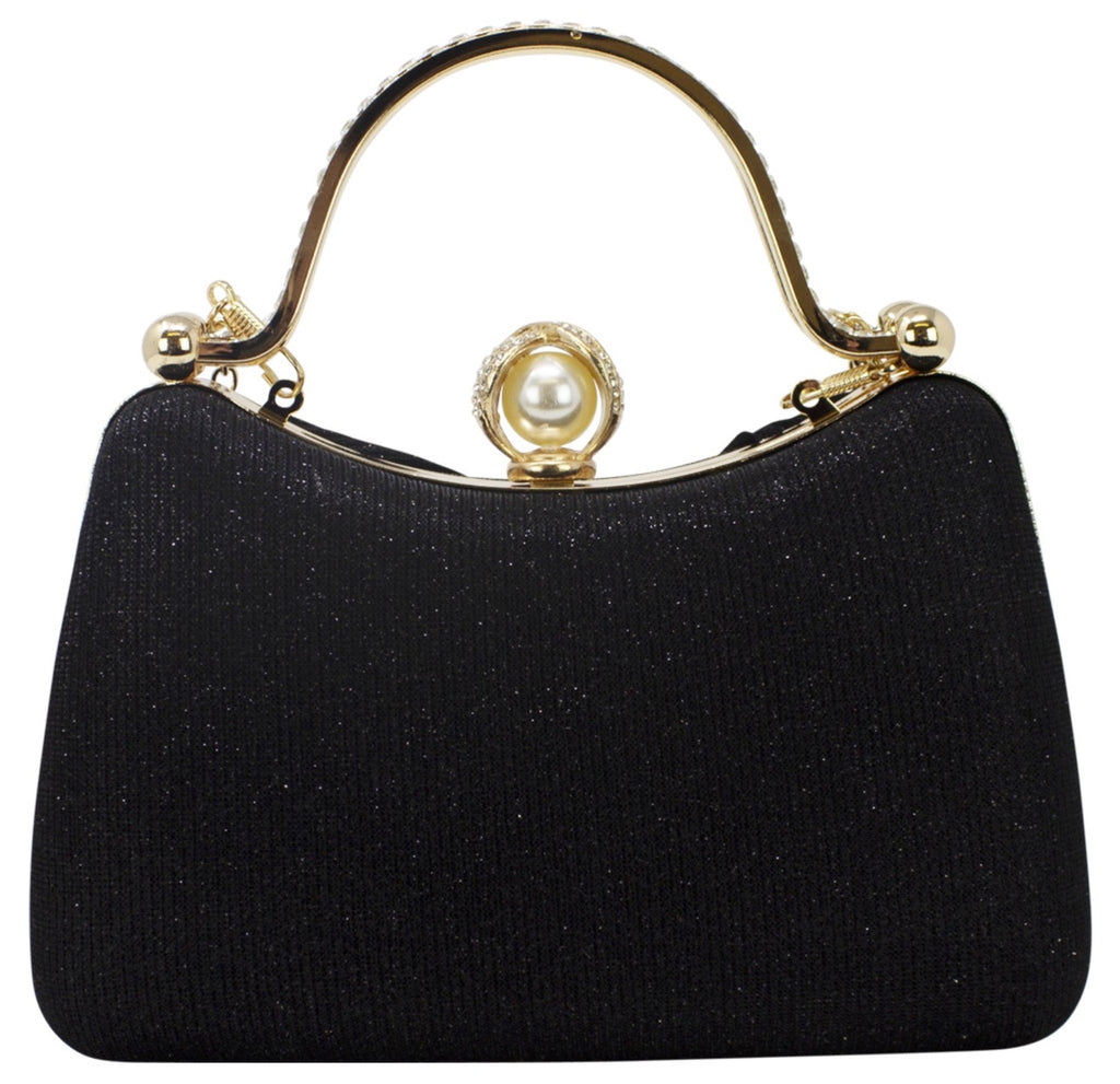 Bow Diamante Clutch Bag