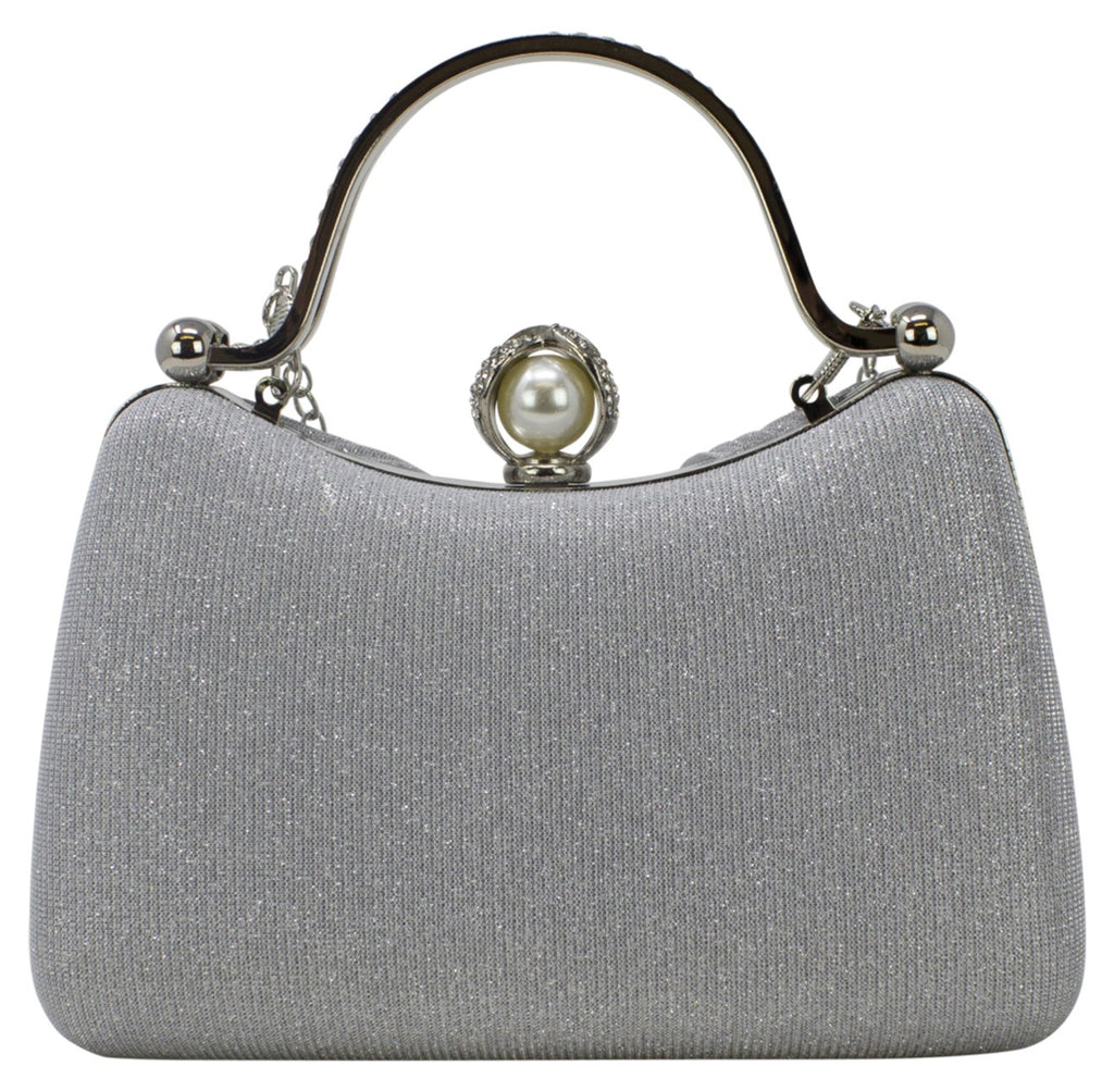 Bow Diamante Clutch Bag