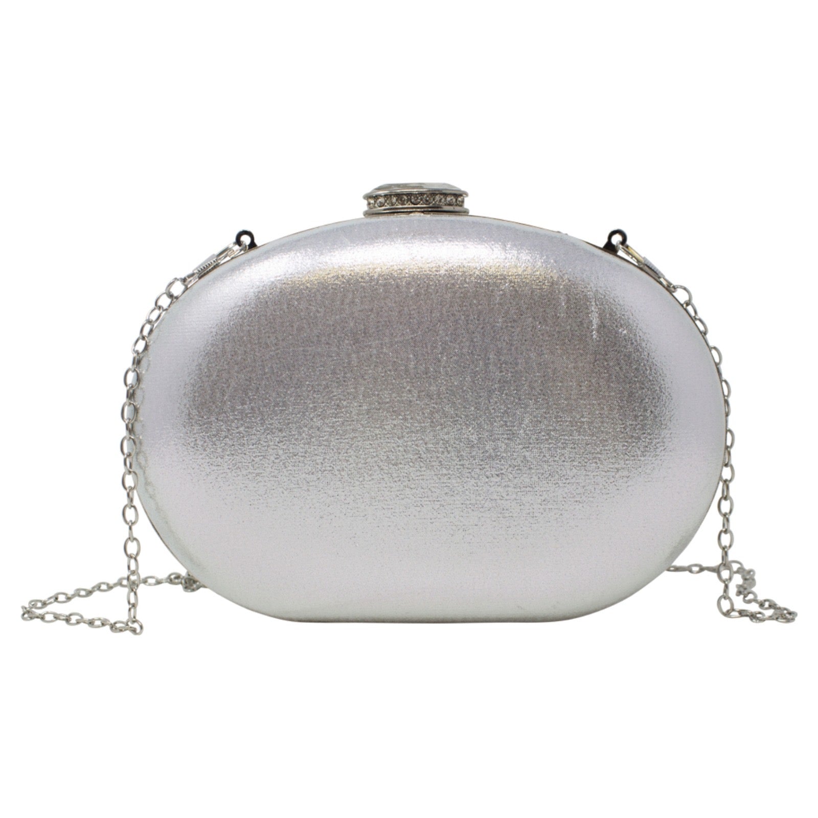 Full Diamante Clutch Bag silver