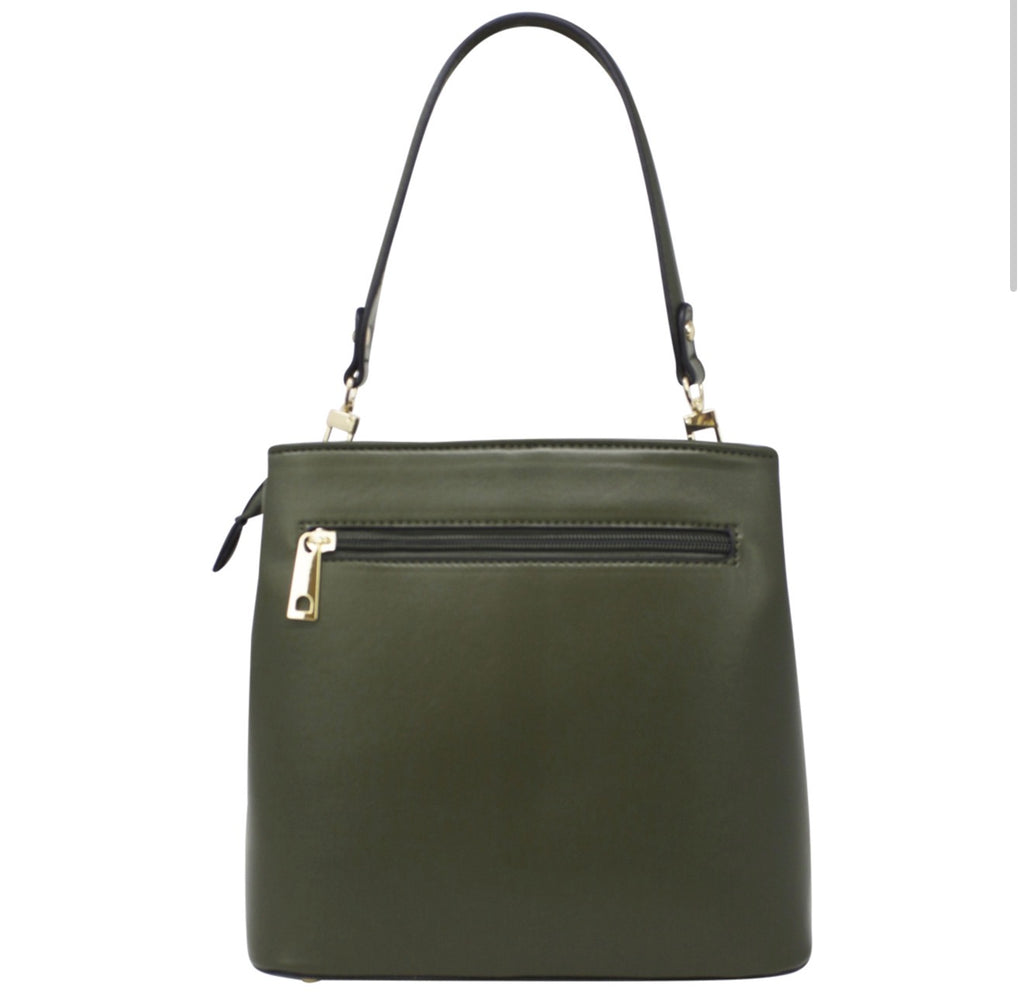 Bow Pleated Grab Bag with Shoulder Strap