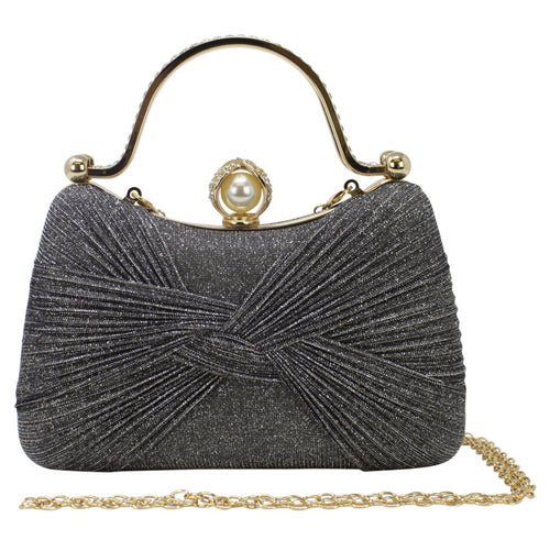 Bow Diamante Clutch Bag