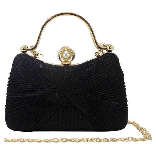 Bow Diamante Clutch Bag
