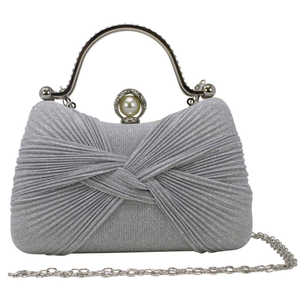 Bow Diamante Clutch Bag
