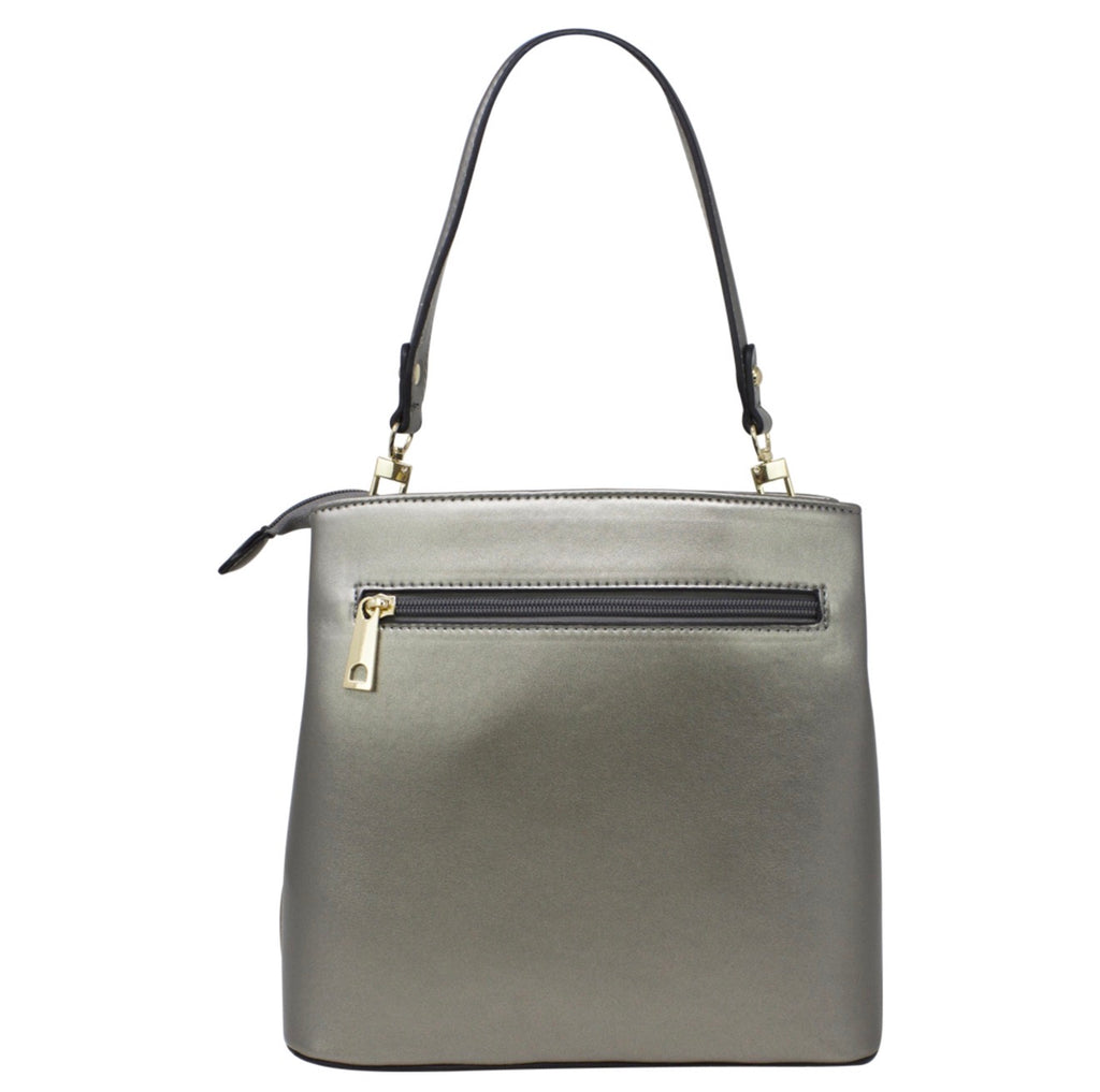Bow Pleated Grab Bag with Shoulder Strap