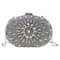 Full Diamante Clutch Bag silver