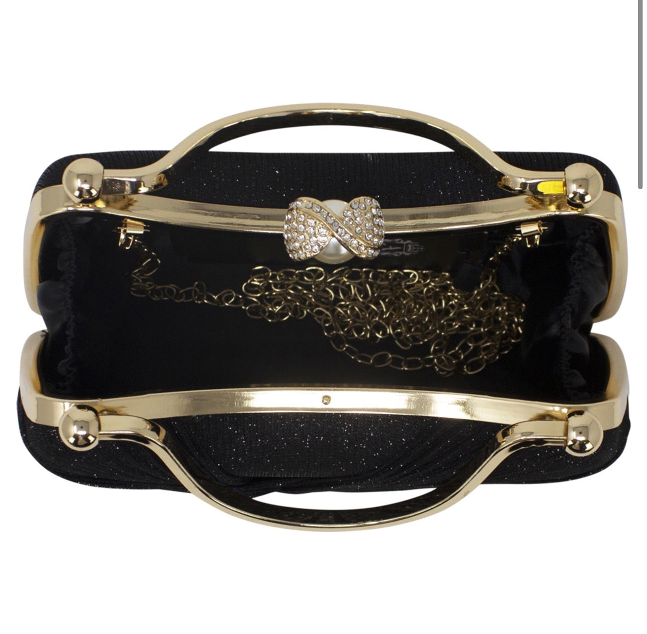 Bow Diamante Clutch Bag