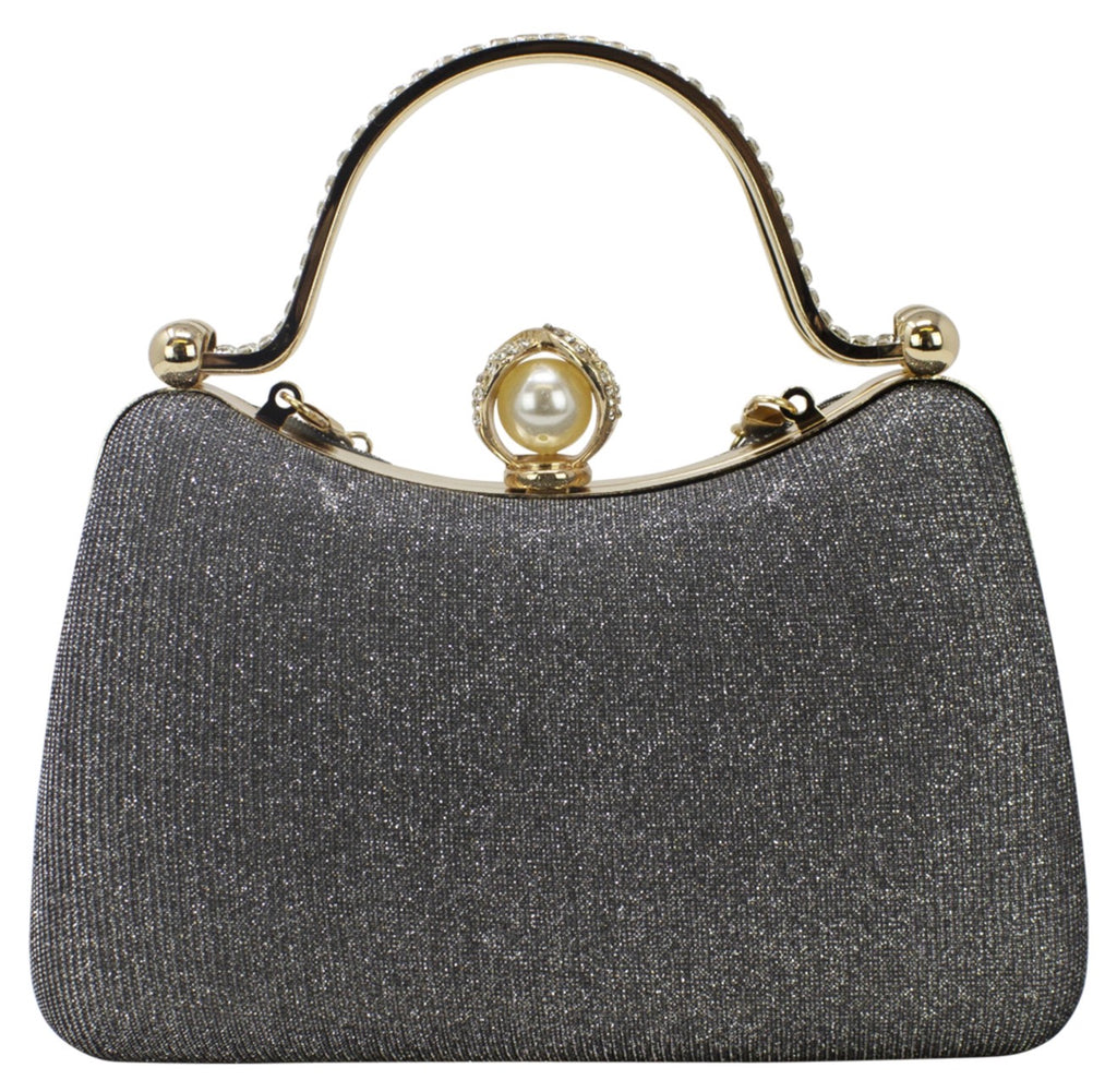 Bow Diamante Clutch Bag