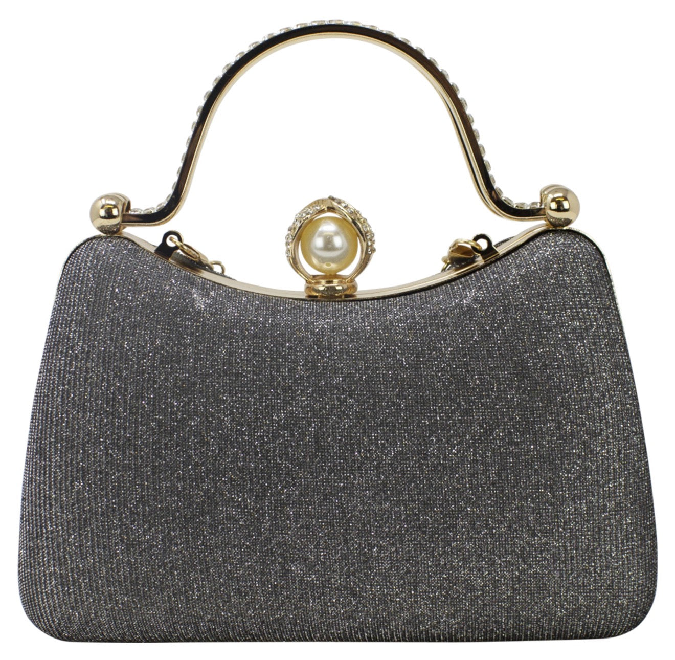 Bow Diamante Clutch Bag