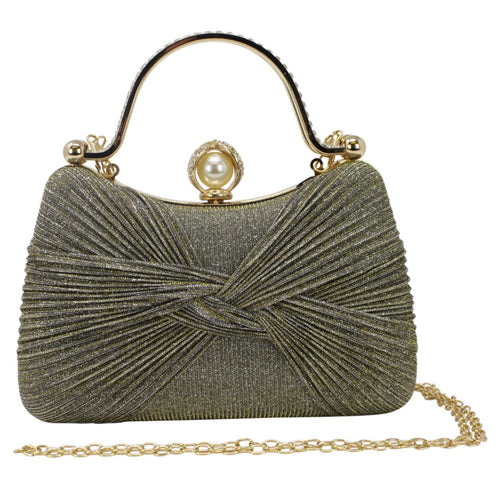 Bow Diamante Clutch Bag