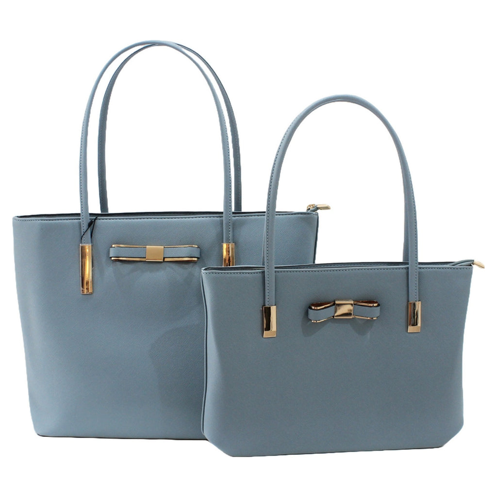 Ladies 2 Pieces Fashion Tote Bag Set - C